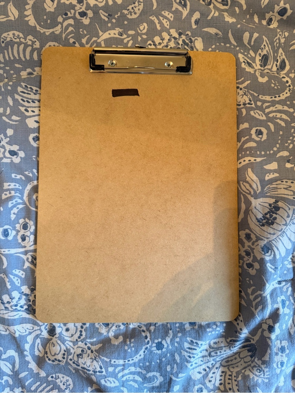 Natural Brown Clipboard with Metal Clip